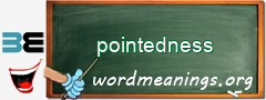 WordMeaning blackboard for pointedness